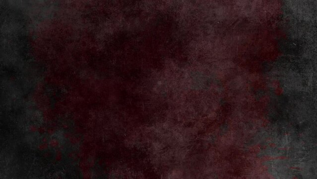 Scary horror dark grey red background textured wall with scratch with flickering and floating steam, dirty dark red, grain, scratches, grunge goth overlays, vintage creepy effect 