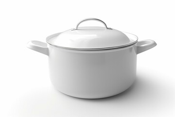 Empty pot on white. Isolated 3D render. Generative AI
