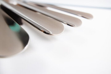 shoe metal spoon spatula on white background
