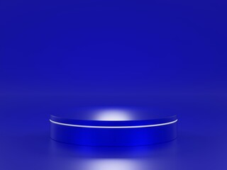 rings on blue background