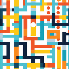 Illustration Vector seamless pattern of Geometric