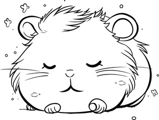 Cute hamster. Hand drawn vector illustration for your design.