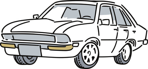 斜めから見た車