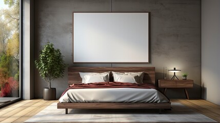 Sample frame set against a comfortable taupe bedroom backdrop.