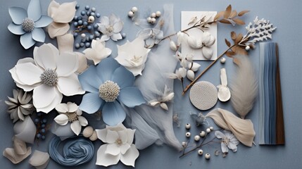 A bunch of paper flowers on a table