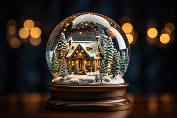  Christmas snow globe  - obrazy, fototapety, plakaty