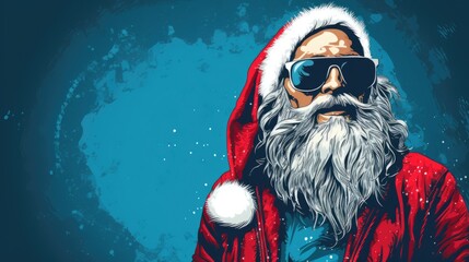 Santa claus with glasses.