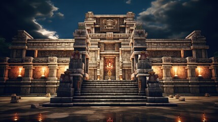  Mayan temple - obrazy, fototapety, plakaty