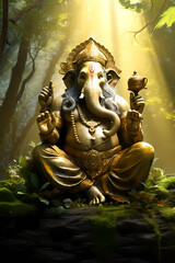 Obraz na płótnie Canvas Ganesha! Template / Banner for your best design