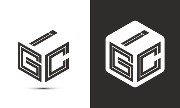 IGC letter logo design with illustrator cube logo, vector logo modern alphabet font overlap style.
