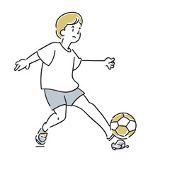 サッカーをする子供