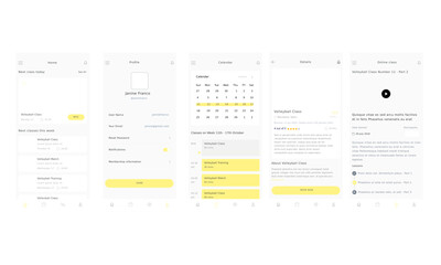 Volleyball Online Academy and Sports Club Mobile App  UI Kit Template
