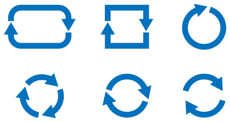 回転矢印セット 青