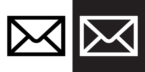 Message icon vector. Envelope icon sign symbol in trendy flat style. Email vector icon illustration isolated on white and black background	