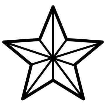 recommend clip art: Cute Christmas tree star outline cartoon doodle illustration