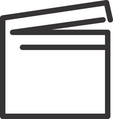 Obraz premium Folder icon black and white outline