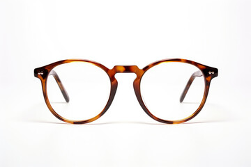 modern glasses on isolated white background