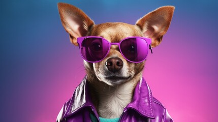 dog and sunglasses  generated by AI