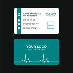 Medical style doctor business card and name card design template

