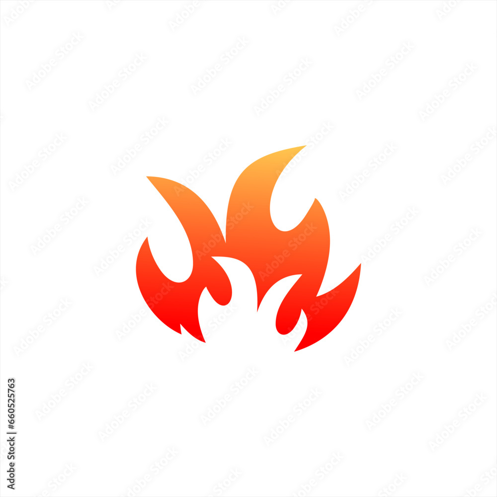 Wall mural fire logo design, fire vector, fire symbol, red champ logo design, hot, power,