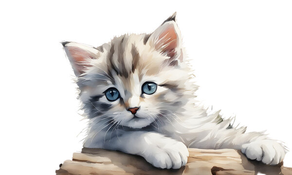 Kitten Water Paint (JPG 300Dpi 12000x7200)