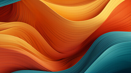 detailed illustration of abstract red smooth wave lines