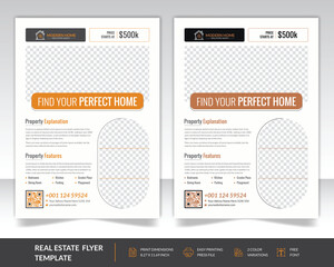 Real Estate Advertising Flyer design, Natural House design flyer, Modern Home Sale Real Estate Flyer Template