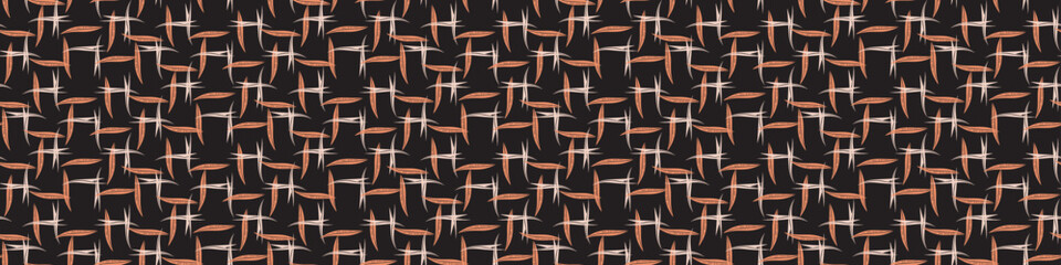 Modern abstract stylized vector graphic design seamless banner. Genderneutral masculine textured shapes for border. 