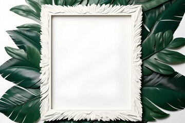 photo frames with blank space for pictures. luxury photo frame with tropical leaves and decent design