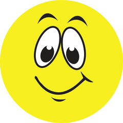 Smile face icon on white background