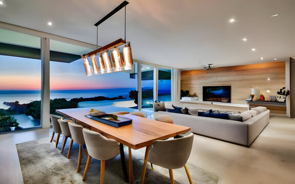 Seaside Splendor, Modern Beach House, Panoramic Ocean Views, and Sleek Open Interiors