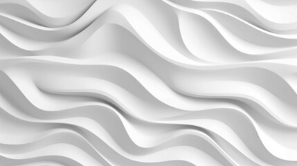 3D illustration white seamless pattern waves light an.Generative AI