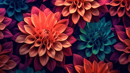 beautiful floral pattern.Generative AI