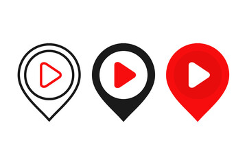 Video place location. Illustration vector