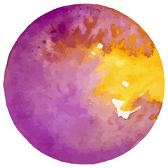 Watercolor shapes dots. Watercolors blobs. Colorful watercolor hand painted circles. Round stains