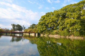 小田原城 お堀と学橋