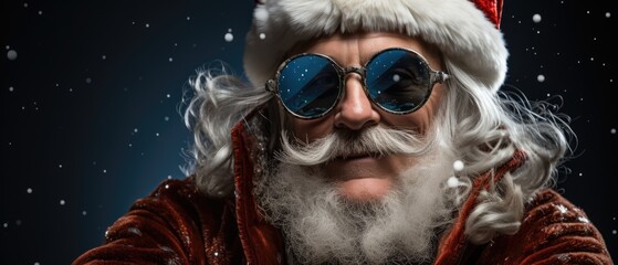 Santa claus with a beard.