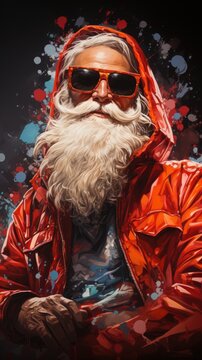 Santa claus. christmas concept. santa claus with a beard. christmas santa claus. christmas card.