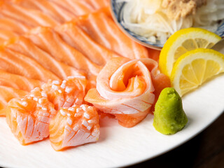 Salmon sashimi