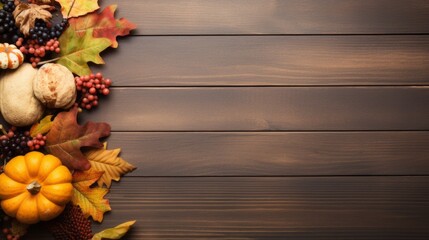 Harvest Gathering on a rustic wood table setup