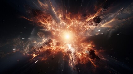 bright supernova explosion in space