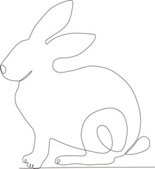 simple rabbit continuous line