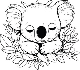 Koala cartoon design. Animal cute zoo life nature and fauna theme Vector illustration