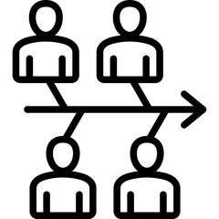 Fishbone Diagram Outline Icon