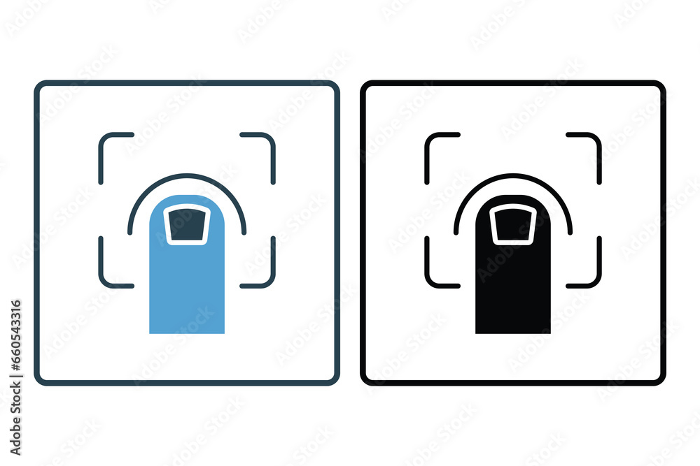 Poster Fingerprint Icon. Icon related to Identity. Suitable for web site design, app, UI, user interfaces. Solid icon style. Simple vector design editable