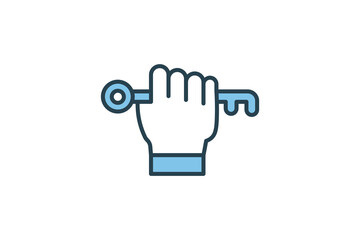 ownership Icon. Icon related to Identity. Suitable for web site design, app, UI, user interfaces. Flat line icon style. Simple vector design editable