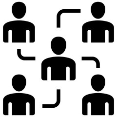 Fototapeta premium Organization Glyph Icon