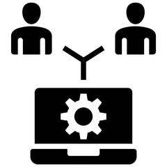 Remote Work Glyph Icon
