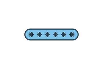 Password Icon. Icon related to Identity. Suitable for web site design, app, UI, user interfaces. Flat line icon style. Simple vector design editable