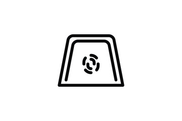 Biometric Scanner Icon. Icon related to Identity. Suitable for web site design, app, UI, user interfaces. Line icon style. Simple vector design editable